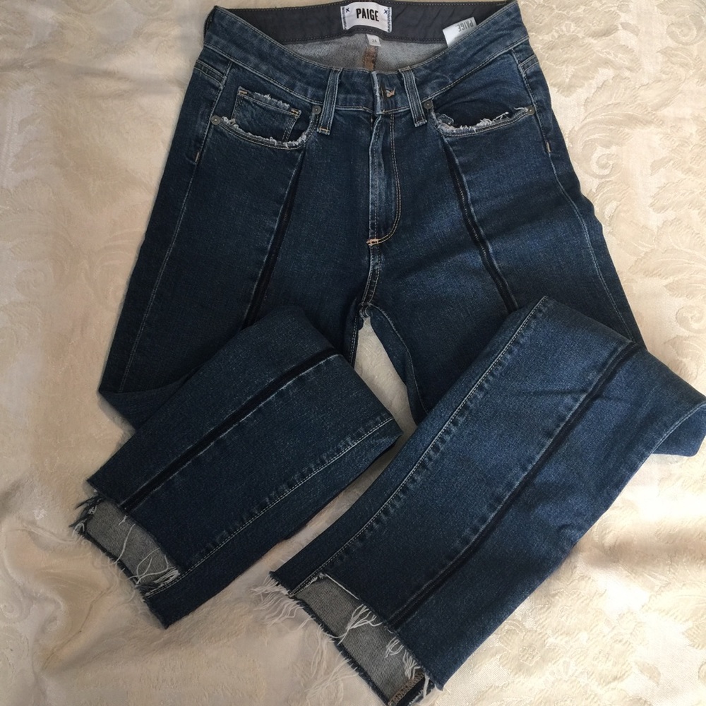 PAIGE Denim Cut-Out Hem Jeans Size 24
